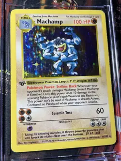 Pokemon TCG - Machamp Holo 1st Edition - SHADOWLESS - Base Set 8/102 - Image 2