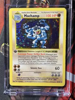 Pokemon TCG - Machamp Holo 1st Edition - SHADOWLESS - Base Set 8/102 - Image 3