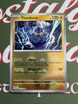 Thundurus PokeBall Pattern 033/086 Reverse Rare SV: Black Bolt Pokemon Holo NM - Image 1