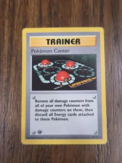 1st Edition Base Set Pokemon Center Trainer 85/102 NM - Image 1