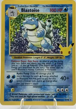 Pokemon Blastoise 2/102 Celebrations: Classic Collection Near Mint - Image 1
