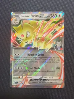 Team Rocket's Persian Ex 218 Destined Rivals Promo Pokemon TCG NEAR MINT - Image 1