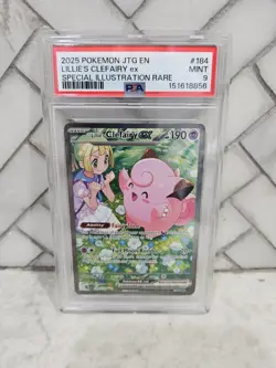Pokemon 2025 Journey Together Lillie’s Clefairy ex 184/159 SIR PSA 9 - Image 1