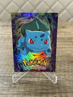 Bisasam Bulbasaur Topps Chrome Holo #01 Stage 1 E1 Pokemon Karten Sammlung 1999 - Image 2