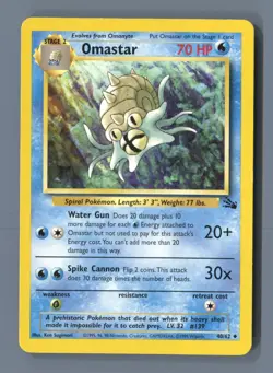 Omastar 40/62 Uncommon Fossil Pokemon Unlimited Lightly Played - Image 1