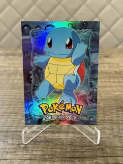 Schiggy Squirtle Topps Chrome Holo #07 Stage 1 E7 Pokemon Karten Sammlung 1999 - Image 1