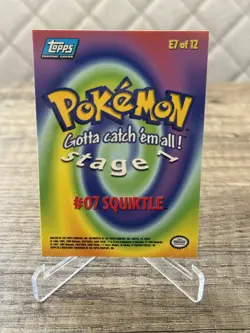 Schiggy Squirtle Topps Chrome Holo #07 Stage 1 E7 Pokemon Karten Sammlung 1999 - Image 5
