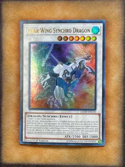 Yugioh Clear Wing Synchro Dragon LEDD-ENC29 Ultra Rare Alt Art 1st Ed MP - Image 1