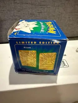 1999 Burger King Pokemon Togepi 23k Gold Plated Trading Card NEW SEALED - Image 4