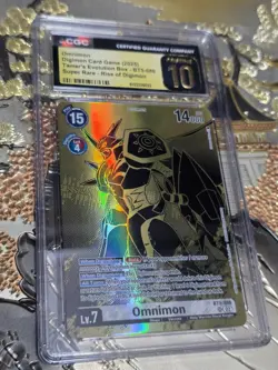 CGC 10 Pristine Digimon Card Game Alt Art Omnimon BT5-086 Tamers Evolution - Image 1