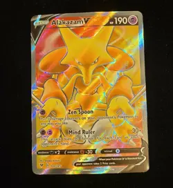 Pokemon- Alakazam V 172/185- Vivid Voltage- Ultra Rare Full Art Card - Image 1