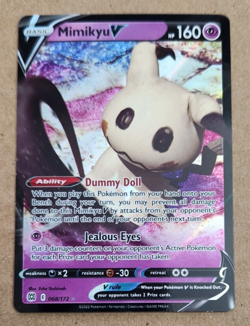 Pokemon- Mimikyu V 068/172- Brilliant Stars- Holo Ultra Rare Card - Image 1