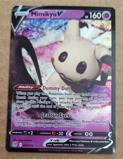 Pokemon- Mimikyu V 068/172- Brilliant Stars- Holo Ultra Rare Card - Image 2
