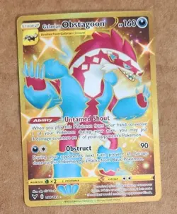 Pokemon - Galarian Obstagoon 198/185 - Vivid Voltage - Gold Secret Rare Card - Image 2