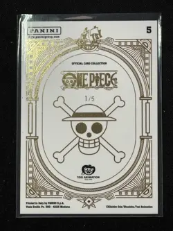 Sanji # 05 - Panini One Piece Treasure Box Ltd. Numbered Card 1/5 - Image 2
