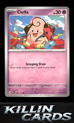 Cleffa 080/197 Pokemon Common SV03: Obsidian Flames Card NM - Image 1