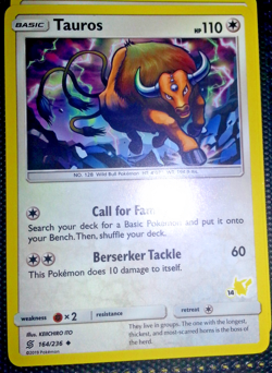 164/236 Tauros - Unified Minds - Pokemon TCG Card - Uncommon - Image 1
