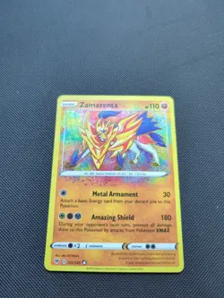Pokemon TCG Zamazenta Vivid Voltage Holo Card 102/185 Amazing Rare - Image 1