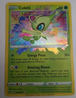 Celebi 009/185 Pokemon TCG 2020 Amazing Rare Holo Card Vivid Voltage - Image 1
