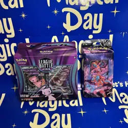 NIB Pokemon Mew VMAX League Battle Deck & DEOXYS V 60 Card Deck Factory Sealed - Image 1