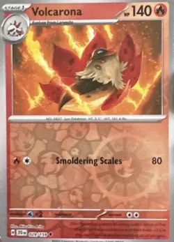 Pokemon Volcarona Card 029/159 Stage 1 HP 140 Attack 80 English TCG - Image 1