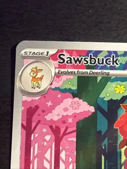 Sawsbuck 166/162 Pokemon TCG Temporal Forces Illustration Rare Card Near Mint NM - Image 2