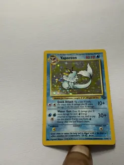 Pokemon Vaporeon 12/64 Jungle Holo Rare Unlimited 80 HP Stage 1 Card English - Image 1