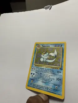 Pokemon Vaporeon 12/64 Jungle Holo Rare Unlimited 80 HP Stage 1 Card English - Image 3