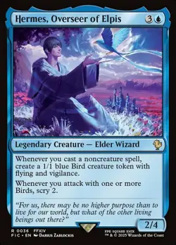 1 x Hermes, Overseer of Elpis - Commander: Final Fantasy - NM-Mint - MTG - Image 1