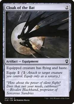 NM Cloak of the Bat, MTG, Baldur's Gate, Magic the Gathering, 307 - Image 1
