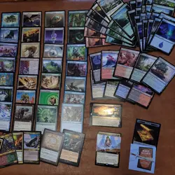 MAGIC COMMANDER DECK MTG FUN - Primeval Spawn Full Art 5 Colors ***DOMAIN*** Fun - Image 3