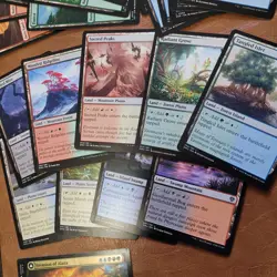 MAGIC COMMANDER DECK MTG FUN - Primeval Spawn Full Art 5 Colors ***DOMAIN*** Fun - Image 5