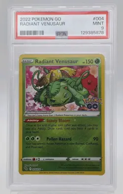 2022 POKEMON GO #004 RADIANT VENUSAUR PSA 9 - Image 3