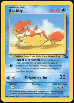 Carte Pokemon Krabby 51/62 Fossile Francais - Image 1