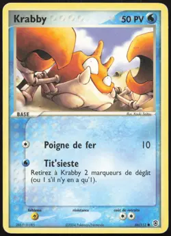 Carte Pokemon Krabby 66/112 Rouge Feu & Vert Feuille Francais - Image 1
