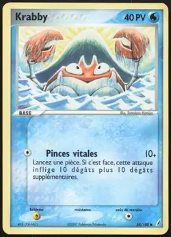 Carte Pokemon Krabby 54/100 Gardiens de Cristal Francais - Image 1