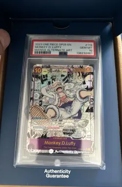 2023 One Piece OP05 Manga Alternate Art #119 Monkey D. Luffy PSA 10 GEM MINT - Image 1