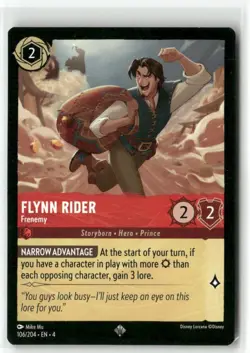 Flynn Rider 106/204 Frenemy Ursula's Return Super Rare Regular Disney Lorcana - Image 1