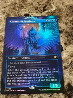 CURATOR OF DESTINIES Magic MTG Foundations Borderless Foil - Image 1