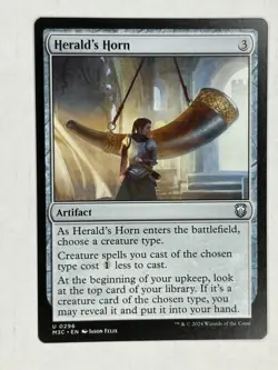 MTG: MAGIC, " HERALD'S HORN" REGULAR FINISH, M3C, NM UNCOMMON, #296 - Image 1
