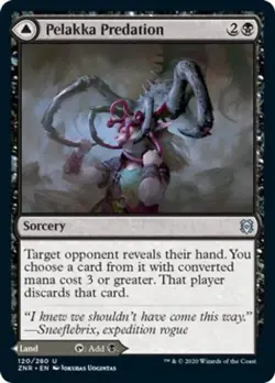 Pelakka Predation / Pelakka Caverns -Foil Light Play MTG Zendikar Rising - Image 1