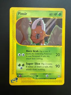 Pokemon TCG: 2002 Aquapolis Pinsir (101/147) NM - Image 1