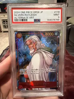 2024 One Piece Silvers Rayleigh Op08-118 Alternate Art PSA 9 Japanese - Image 1