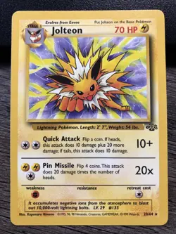 Jolteon 20/64 Jungle Rare Pokemon TCG Card WOTC - Image 1