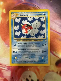 SEAKING 37/64 Neo Revelation Uncommon Unlimited WOTC Pokemon Card LP - Image 1