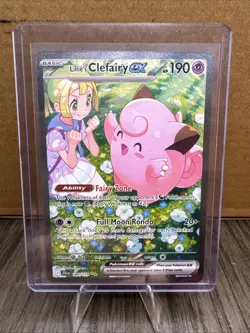 Pokemon TCG Journey Together Lillie's Clefairy EX Holo Card 184/159 FULL ART SIR - Image 1