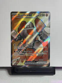 Pokemon TCG Regirock EX Full Art Ultra Rare Holo Card Destined Rivals 214/182 - Image 1