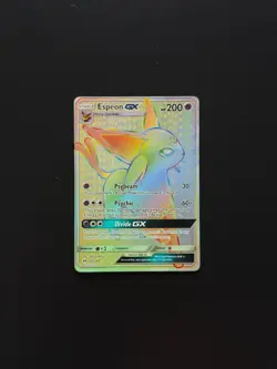 Pokemon TCG Sun & Moon Espeon GX Rainbow Secret Rare Card 152/149 152/149 - Image 1