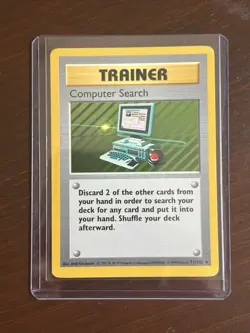 Pokemon TCG Trainer Rare Card Computer Search, 071/102 Base Set Shadowless - Image 1