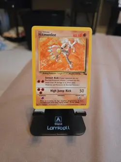 Hitmonlee 22/62 Fossil Regular Vintage Classic 90s Pokemon Trading Card Original - Image 1